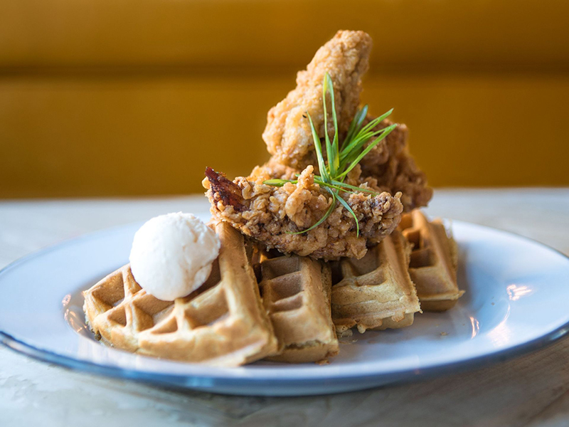 Chicken and Waffles - Poogan's Palace