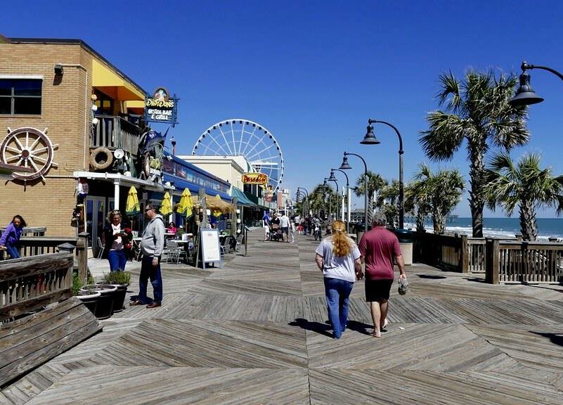 A popular things to do is the Myrtle Beach Boardwalk