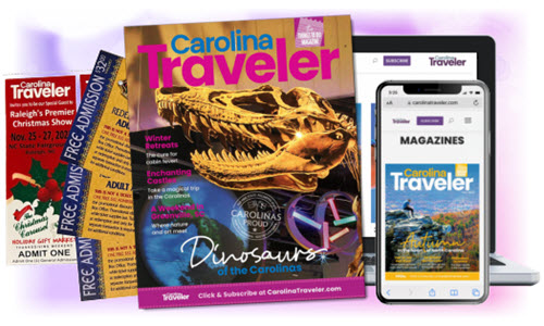 VIP subscription to Carolina Traveler magazine features tickets, the print magazine and online access