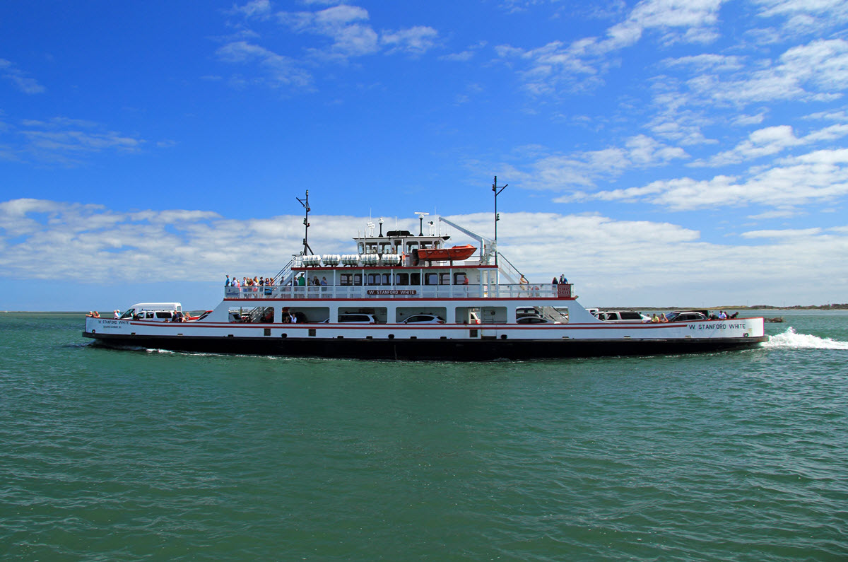 A long ferry ride from Ocracoke to Cedar Island is a great activity during a weekend ferry excursion.