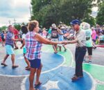 Couples dancing at the Blueberry Festivals