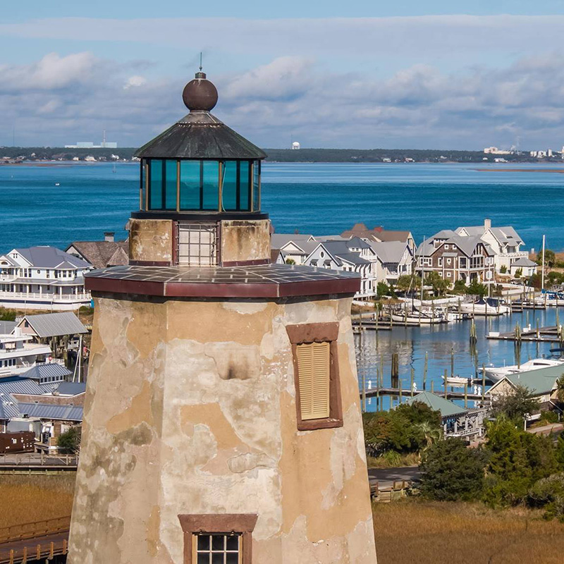 Bald Head Island is one of the most beautiful lighthouses in North Carolina