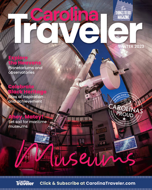 Winter 2023 cover of Carolina Traveler Magazine