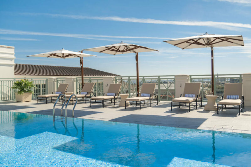 Enjoy your Charleston vacation at the Hotel Bennett rooftop pool 