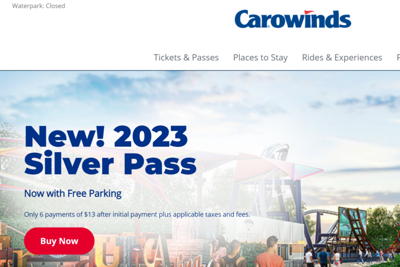 Reserve Carowinds tickets online