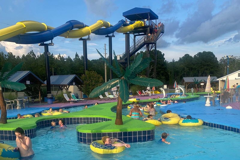Waterslide at the White Lake Waterpark in White Lake, NC