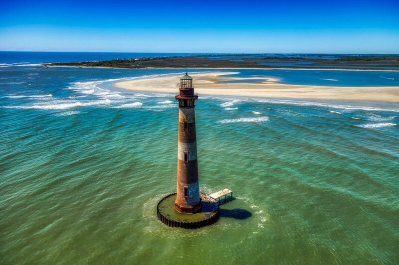 Morris Island Lighthouse near Folly Beach