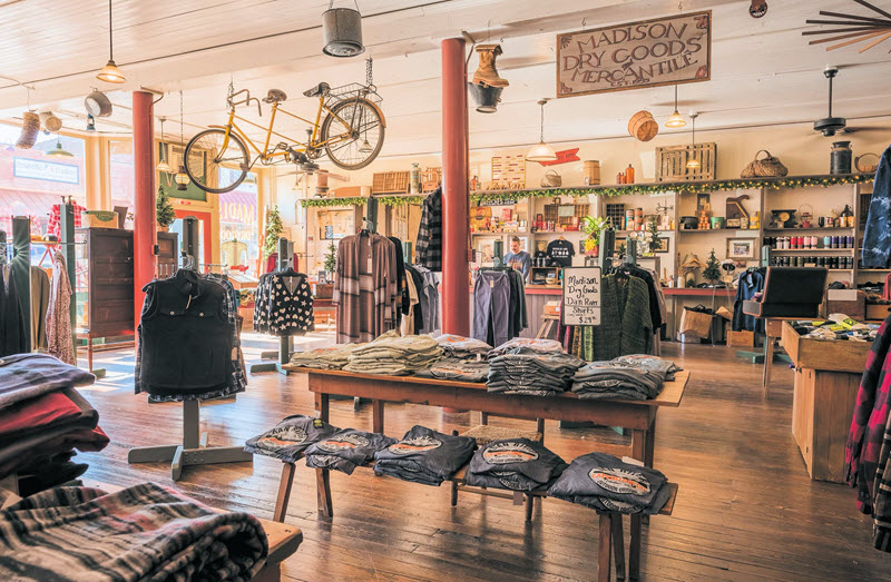 Inside the Madison Dry Goods store in Madison, NC