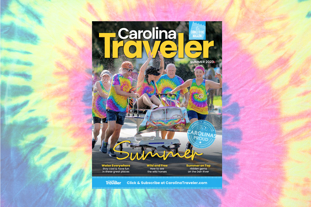 Carolina Traveler summer 2023 tie-dye cover art