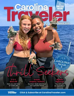 Carolina Traveler Magazine cover of Midsummer 2023