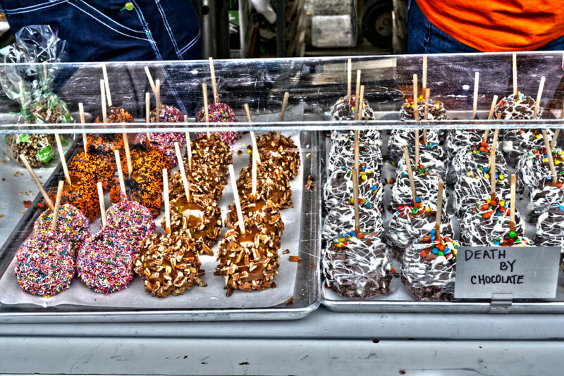 Candy apples at the Autumn Leaves Festival