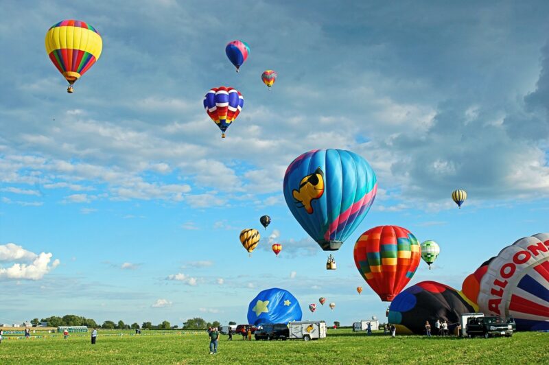 Colorful balloons taking off at Carolina Balloonfest