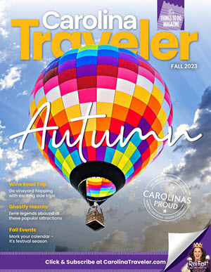 Cover image of the fall 2023 issue of Carolina Traveler Magazine