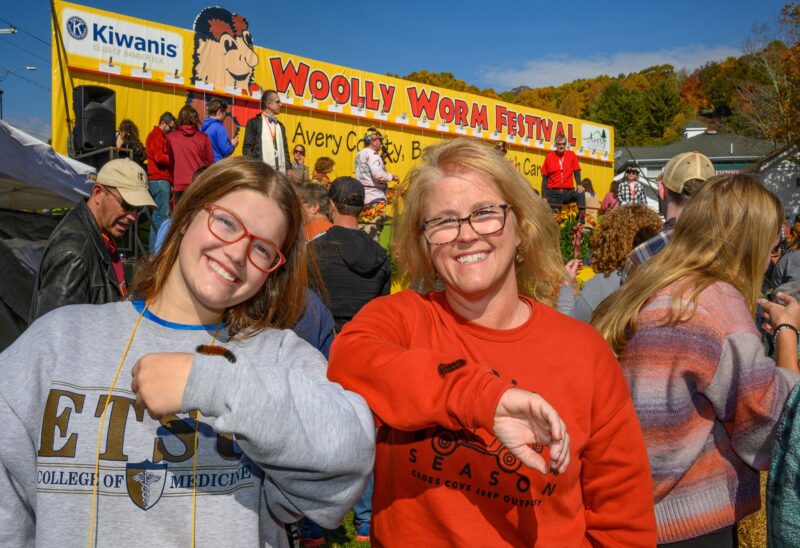Attendees of the Woolly Worm Festival in Banner Elk -- one of the best fall festivals in North Carolina