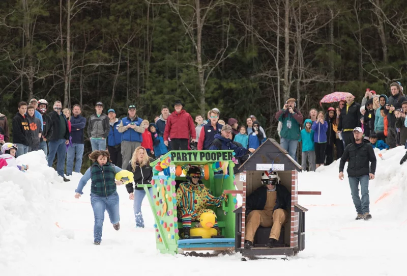 The Great Outhouse Races at Ski Sapphire Valley