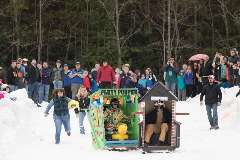 The Great Outhouse Races at Ski Sapphire Valley