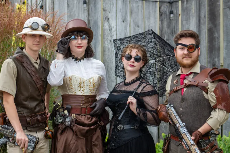 Time Travelers Weekend costume contest participants