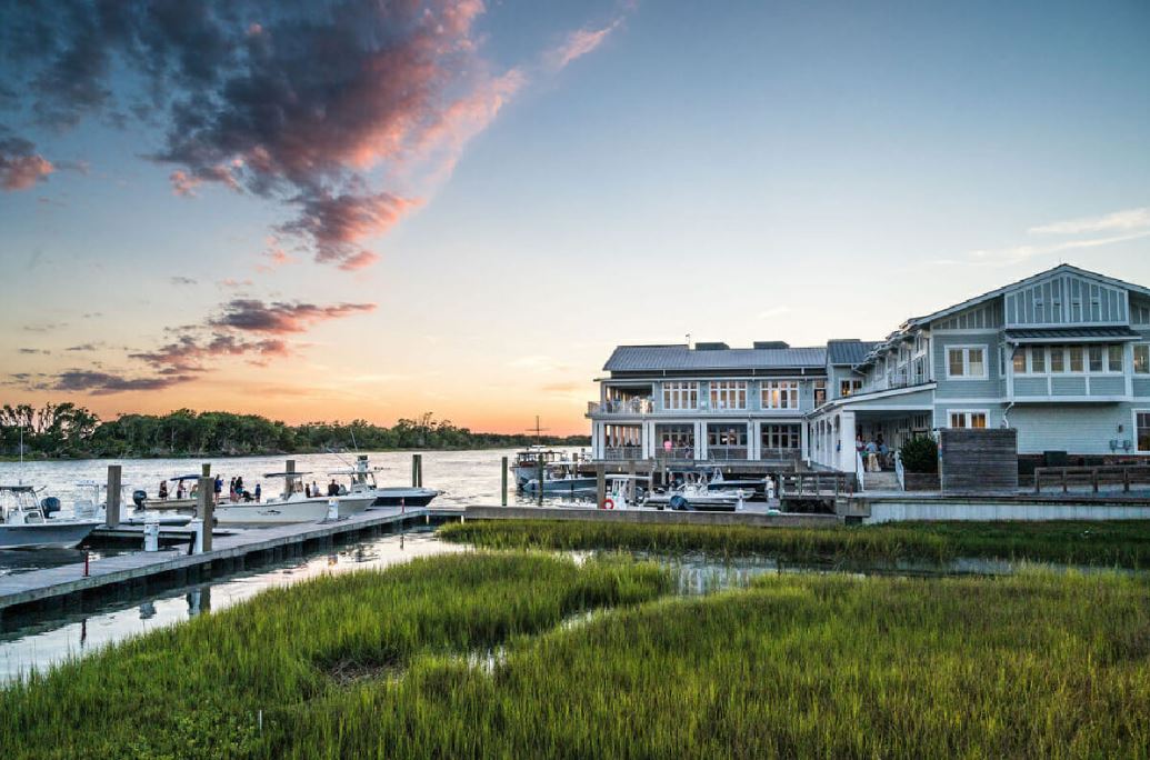 Waterfront of the Beaufort Hotel in Beaufort, NC