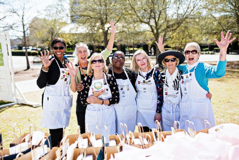 Attendees at a food festival -- one of the most fun winter date ideas