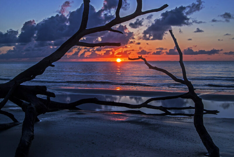 Hunting Island State Park at sunset -- an unbeatable winter day trip
