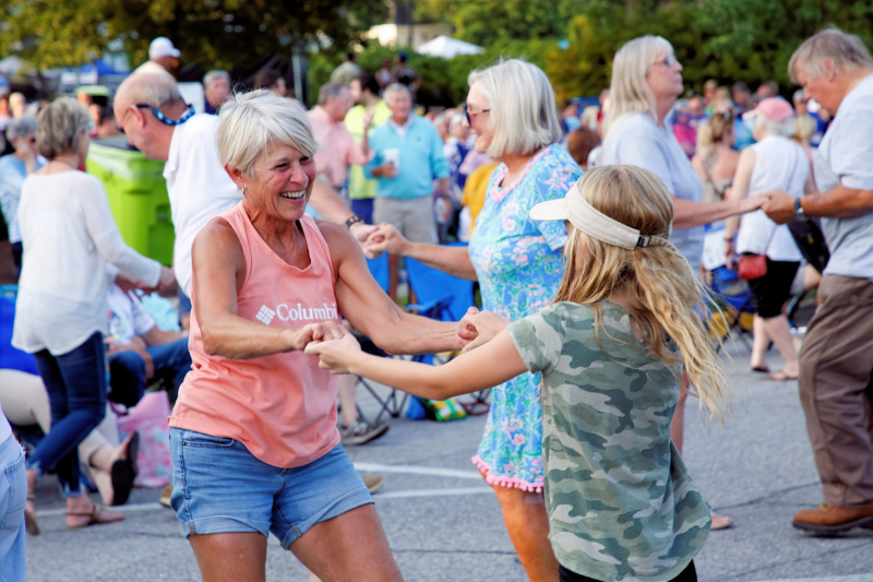 Street dancing at the NC Blueberry Festival