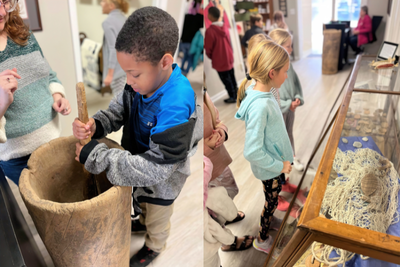 Kids engaged at the Perquimans County History Museum