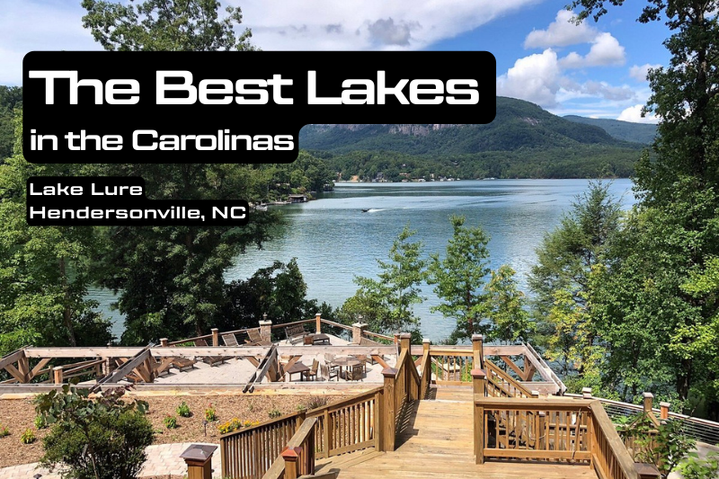 Patio overlooking Lake Lure NC