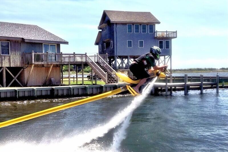 Person riding the OBX Jetovator