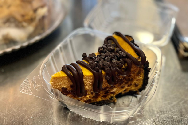 Pumpkin-spice chocolate chip cheesecake at Black Lantern | Asheboro