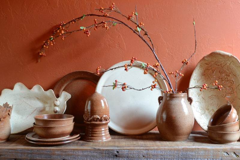 Decorative pieces from Thomas Pottery’s Festival of Leaves | Seagrove in the Heart of NC