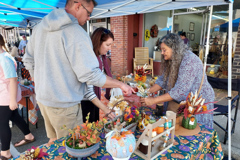 Booth at the Gibsonville Fall Festival in Alamance County NC