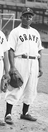 Buck Leonard of Rocky Mount, NC, in the Grays' baseball uniform.