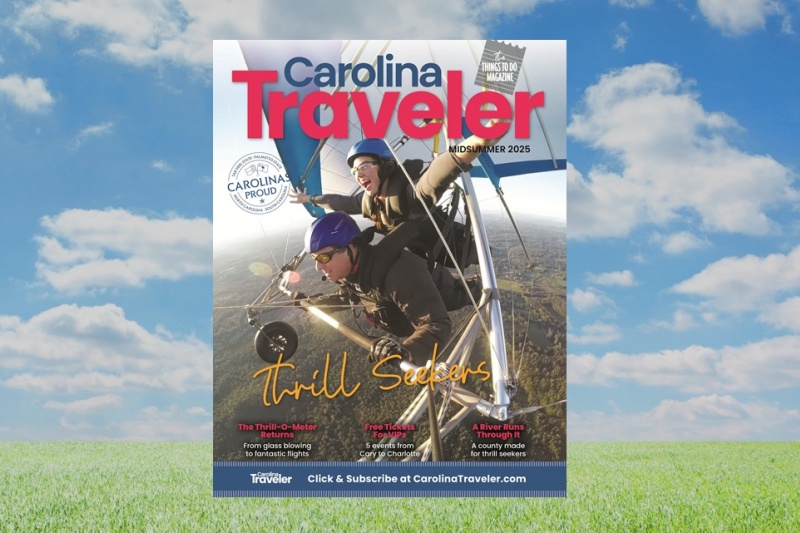 Thrill seekers - Carolina Traveler Magazine cover for midsummer 2025