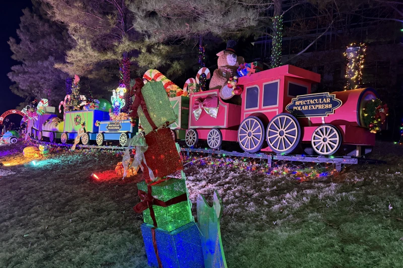 Christmas train at Charlotte Holiday Lights Spectacular