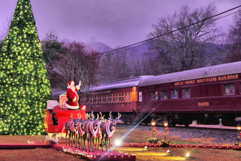 Great Smoky Mountains Railroad Polar Express in Bryson City, NC