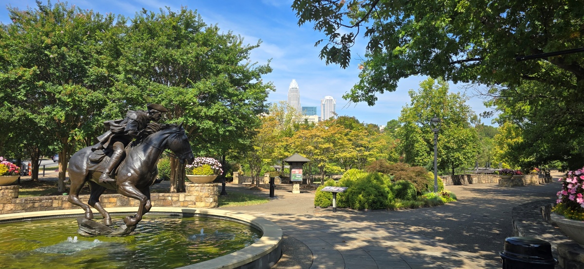 Statue of Captain James Jack in Charlotte, NC