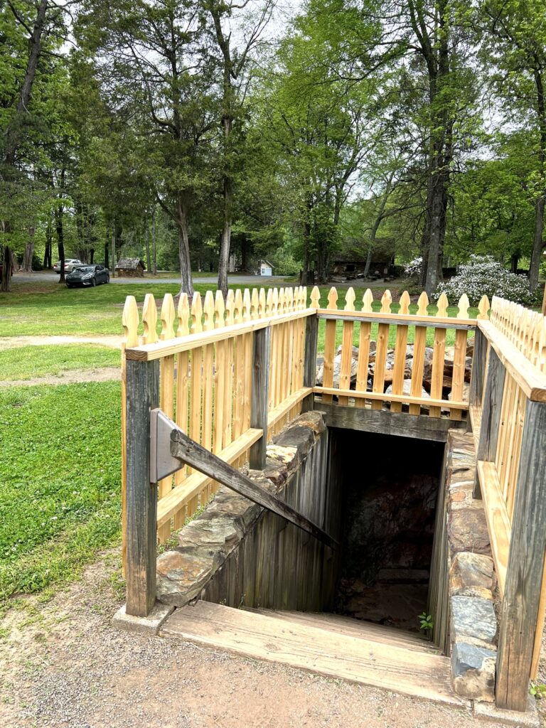 Mineshaft opening in Gold Hill