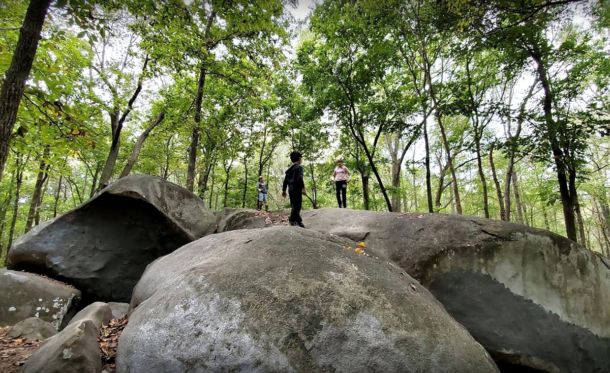 The 7,000-Year-Old Secret Sitting in South Charlotte Big Rock Nature Preserve, South Charlotte, Mecklenburg County, granite, boulder