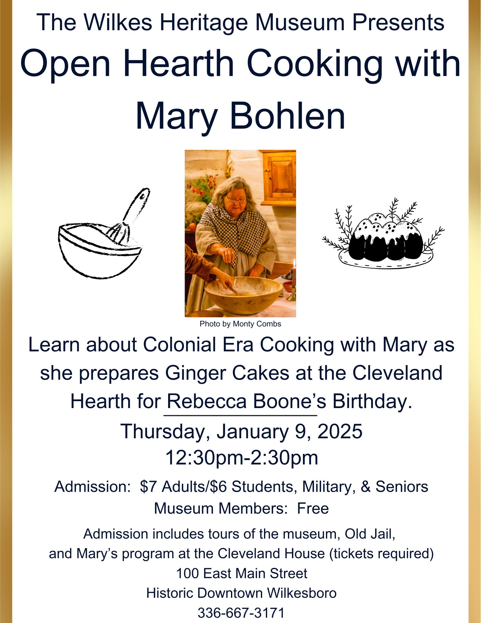 Open Hearth Cooking Demonstration with Mary Bohlen